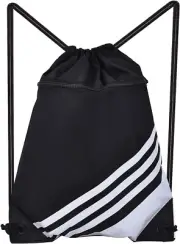 Drawstring Backpack Water Resistant Sports Gym Sackpack w Zipper Pocket NEW