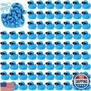 Hiboom 300 Pack Mini Rubber Ducks Set Bath Toys in Bulk with Sunglasses Float