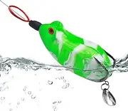 Frog Fishing Lure - Realistic Silicone Frog Bait with Dynamic Movement - Fishing Accessories for Deep Sea Salt Water Trout Bass Zander Muskie Boat