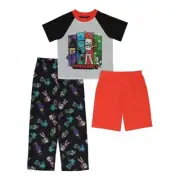 Boy's Size 6 Minecraft Mob Problems 3-Piece Knit Pajamas Sleepwear Set NEW