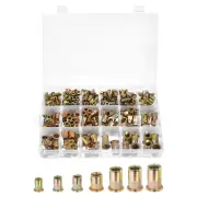 915pcs Rivet Nuts, M3, M4, M5, M6, M8, M10, M12 Carbon Steel Thread Insert Nuts