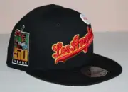 LOS ANGELES DODGERS Cap Mitchell & Ness Fitted Hat 2001 TOPPS Sz 7 1/2 & PIN *3C