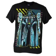 Star Wars Darth Vader Storm Troopers Pose Black Movie Episodes Tshirt Tee
