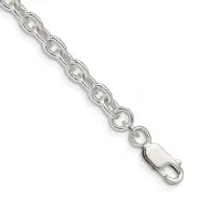 Sterling Silver 4.5mm Cable Chain Bracelet 8" 6.93gm Gift for Mother