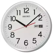 NEW Seiko Rafe Day Date Calendar Wall Clock, 31cm