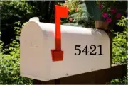 2.5" Mailbox Numbers Custom SET OF 2 Numbers Mailbox Stickers Decals