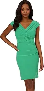 [Adrianna Papell] Women's Pleated Layered Short Dress