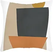 Cushion covers Cushion Covers 50cm x 50cm Geometric Khaki Cushion Covers Invisible Zipper Sofa Cushions Outdoor Cushions Garden Cushions Decorative Pillows Square Pillow Covers(Geometric Khaki,(40x40c