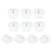 3mm Dia Plastic Cord Locks - 10Pack - Good for Drawstrings Backpacks - White
