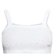 [Bodywear by Alexander Wang] Crystal Hotfix Cropped Camisole In Waffle Knit