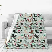 Dog Flora Ultra-Soft Micro Fleece Blanket - Cozy and Lightweight Seasons