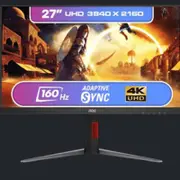 AOC 27' 4K IPS HDR400, LCD W-LED 16:9, 3840 x 2160 UHD HDR10 Speakers HDMI 2.1 x 2 DisplayPort 1