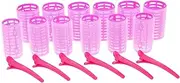 CALLARON 18pcs Hair Roller Set with Clips Self-adhesive Curlers for Flexible Styling Tools for Cute and Attractive Hairstyles