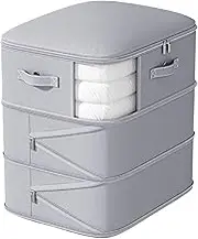 Comforter Storage Bag - Large Capacity 3-Layer Space Bags With Clear Design,Space Saver Organizer for Luggage Clothing Books Bed Room Dorm Winter Trip