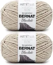 [Bernat] Blanket BB Almond Yarn - Pack of 10.5oz/300g - Polyester - #6 Super Bulky - 220 Yards - Knitting, Crocheting, Crafts & Amigurumi