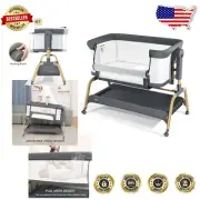 Comfy 3-in-1 Baby Bassinet - Lightweight Bedside Sleeper with Wheels for Travel