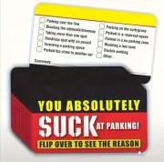 20 PCS Hey Idiot! You Absolutely Suck At Parking Fill-In Card BRAND NEW