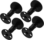 EXQUIMEUBLE 4pcs Adjustable Bed Headboard Stopper Wall Protector for Noise Reduction and Stability Fits Various Headboard for Beds and Cabinets Black