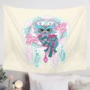 Dream Catcher and Graceful Lady Owl Tapestry