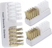 CANIGHT Diy Nail Art Cleaning Kit 3pcs Wire Brush for Drill Bit Polishing Dust Removal Brush