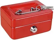 Safe Box Secret Safe Cash Lock Money Coin Safety Hidden Storage Cashbox Safes Security Locker For(Red)