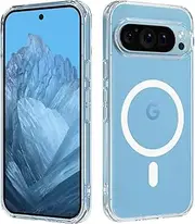 YueHealthy for Google Pixel 7 Case, MagSafe Compatible, Strongest Magnetic, Shockproof Military-Grade, Scratch-Resistant Back, Slim Mag Safe Thin Bumper Phone Cover for Google Pixel 7,Clear