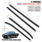 Set 4Dr Outer Weatherstrip Door Belt For Toyota Hilux Vigo Fortuner 2005 - 2014