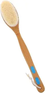 FOYTOKI Extended Handle Shower Brush for Back Scrubbing Massage Ergonomic Design for Easy Access to Hard to Reach Areas Suitable for Dry and Wet Brushing Long Handle