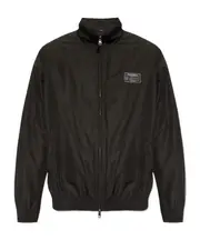 Dolce Gabbana Logo Patch High Neck Bomber Jacket IT50,IT48 Black