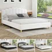 ALFORDSON Bed Frame Queen Double King Single Mattress Base Leather Fabric