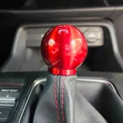 SSCO CANDY RED SR-H+ 580 w/ HONDA BOOT RETAINER - STAINLESS STEEL SHIFT KNOB (for: Honda)