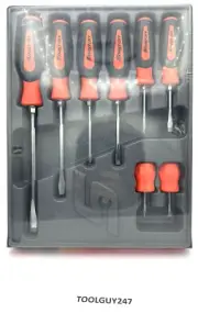SNAP ON TOOLS Instinct Orange Soft Handled 8-piece Screwdriver SET SGDX80B O