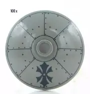 Lego Minifigure 100 x Authentic Orient China Hat Pattern Dark Gray Dish 3 x 3