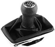 KIMISS Gear Shift Knob Gaiter 6 Speed Car Gear Stick Knob Gaitor Boot Frame Kit PU Leather for MK4 1998-2007