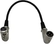 MagiDeal 3Pin XLR Right Angle 90 Degree Female to Male Mic Cable Connector