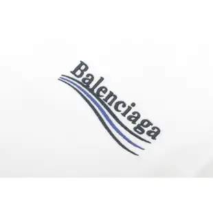 【Balenciaga 巴黎世家】Political Campaign 可樂刺繡 T-shirt (白色) L/平行輸入