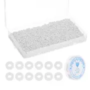 4000 Pcs 4mm Flat Round Clay Spacer Bead Bracelet Making Kit, White