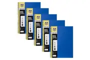 5pc Spirax 512 Hard Cover A4 Spiral Notebook Writing Stationery 200-Pages Blue
