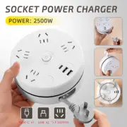 1.8m Intelligent 4 Socket Outlets Power Board Strip Surge Protected USB Charger