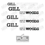 Gill Pulverizer Woods Premium Vinyl Decal Custom 4 Piece Set - 20A100 and SR20HD