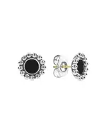 Lagos Sterling Silver Maya Black Onyx Stud Earrings