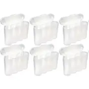 Six (6) EBC Battery AA AAA Clear Plastic Battery Storage Case Holder Box US Ship