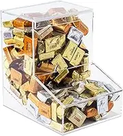 Inevibe Candy Dispenser - Bulk Acrylic Storage Holder with Two Lids for Countertop or Wall Mount - Store Chocolate, Treats, Sweets, and Snacks