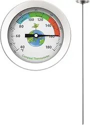 BESPORTBLE 1pc Thermometer Temperature Measuring Tool Bathtub Thermometer Worms for Composting Temp Probe Thermometer for Pool Farming Stainless Steel Plant