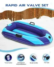 Inflatable Snow Sled Heavy Duty Snow Tube W/ Reinforced Handles Outdoor Sledding
