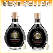 Oro Gold Barrel Aged Balsamic Vinegar from Modena - Pack of 2, 8.45 fl oz Each