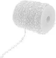 jojofuny 1Roll DIY Beaded Fringe Trim Bead String for Curtains Multi Functional Decorative Trimming Ribbon for Crafts Sofa Covers Home Decor