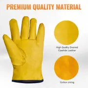 HITBOX 8.46'' Leather Safety Work Glove Protective Gardening Gloves Weeding Work