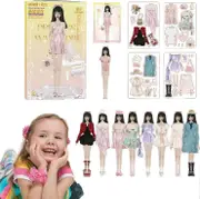 Magnetic Dress Up Dolls Book, Princess Dress Up Sticker Book, Magnetic Princess Paper Dolls Pretend Game For Girls Aged 2 3 4 5+ F