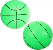 2pcs Inflatable Glow in The Dark Basketball PVC Sports Luminous Basketball Game Bouncy Ball Toy for Outdoor Training Supplies